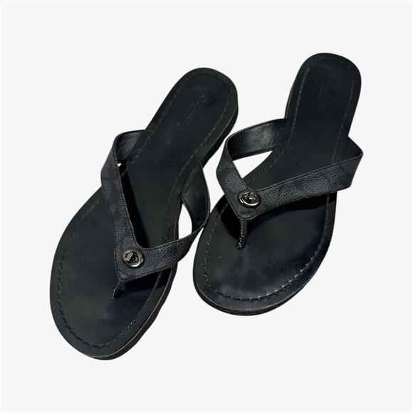Coach flip flops black leather - Picture 4 of 8